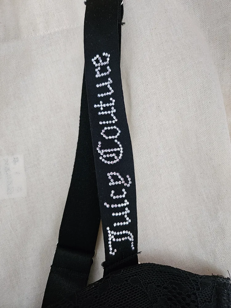 Juicy Couture Black Lace Bustier Bra - Size 34B thumbnail