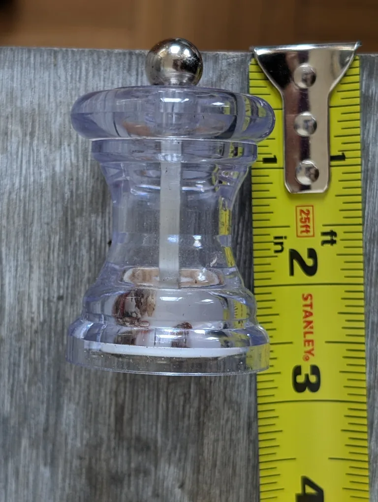 Clear Acrylic Pepper Grinder, 3 inches🥕 image indicator(5)