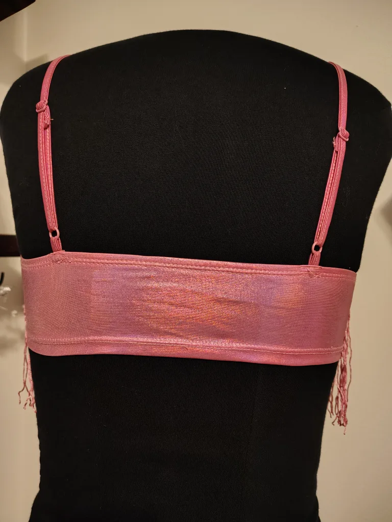 Shein Pink Fringe Top - Size S image indicator(2)