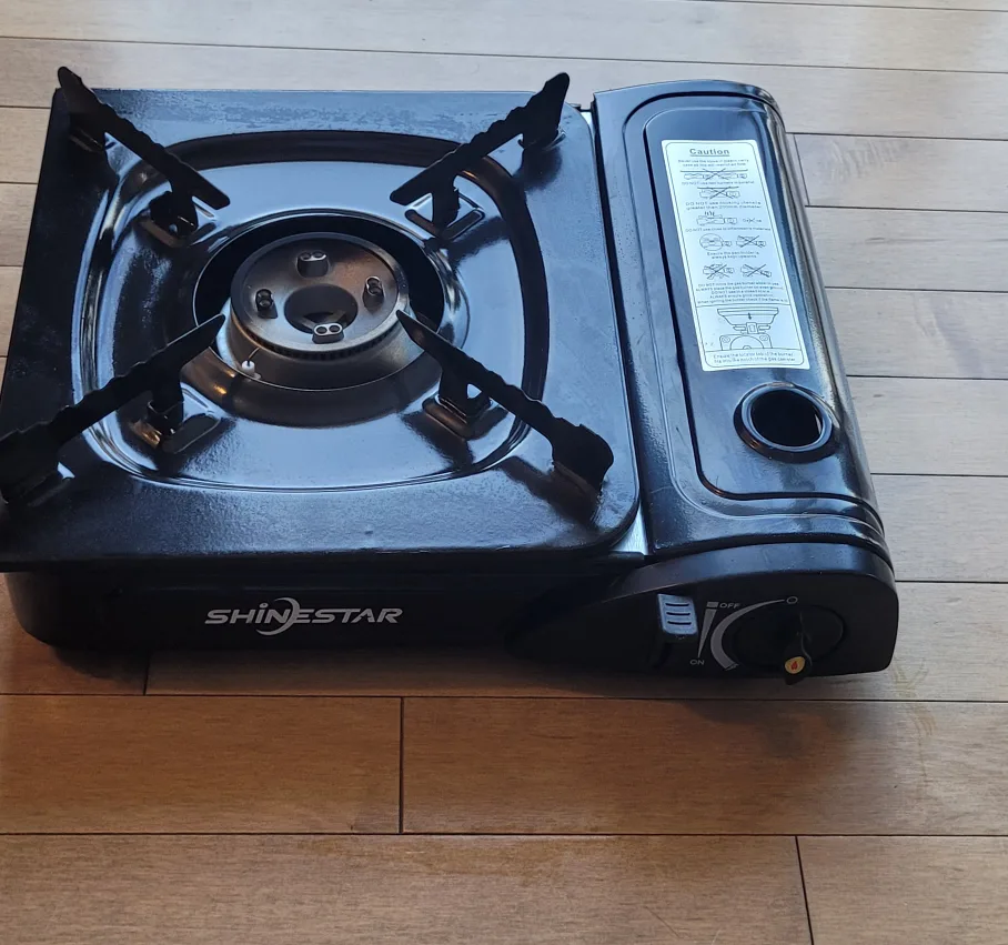 ShineStar Portable Gas Stove Burner + Woods butane gas canisters image indicator(5)