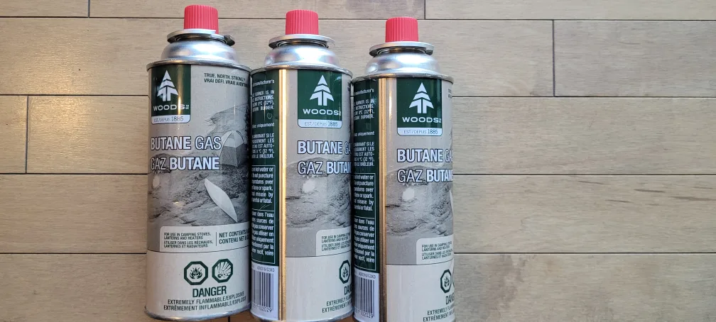 ShineStar Portable Gas Stove Burner + Woods butane gas canisters image indicator(6)