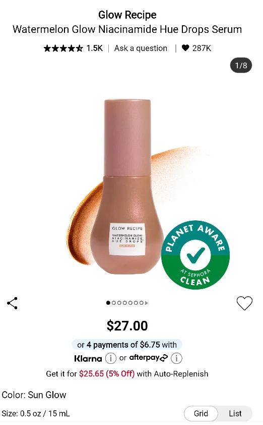 Glow Recipe: Niacinamide Hue Drops - Sun Glow (new) image indicator(2)