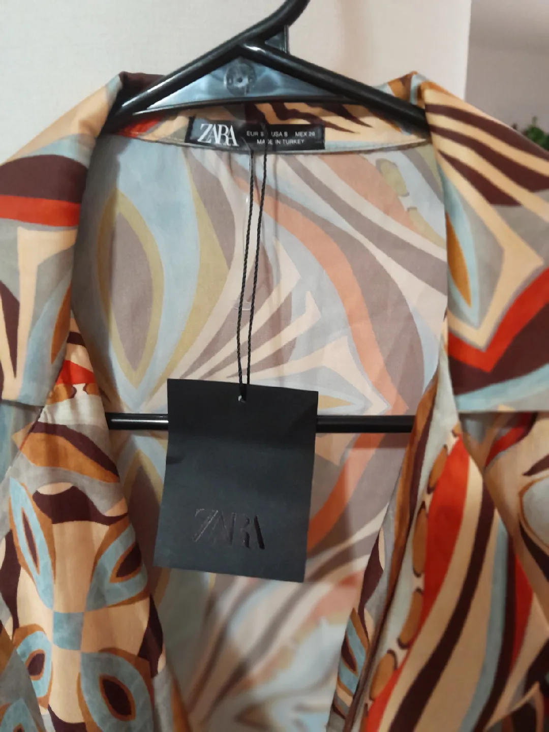 Zara Patterned Tie-Front Blouse - Size S🥕 image indicator(3)