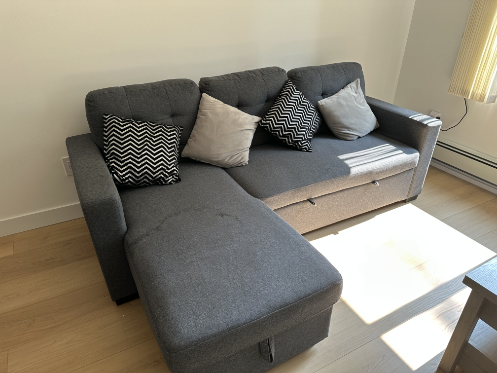 Grey Sleeper Sectional Sofa with Storage - photo 4