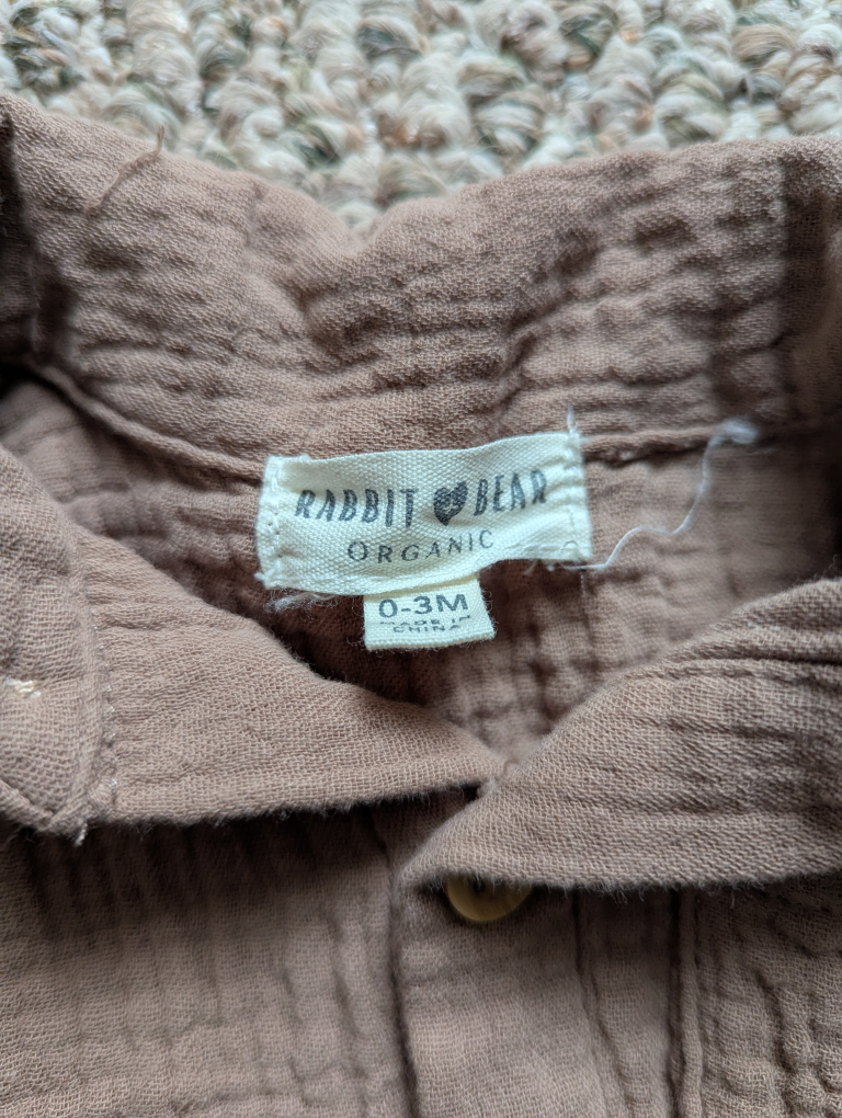 Rabbit Bear Organic Baby Outfit (0-3M) - photo 2