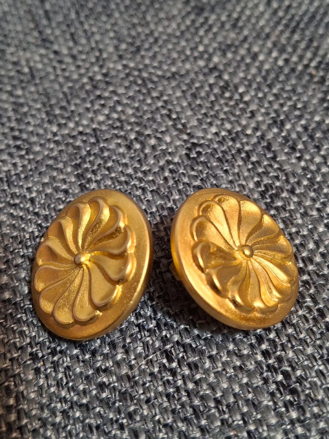 Vintage Karl Lagerfeld Gold tone Earrings thumbnail