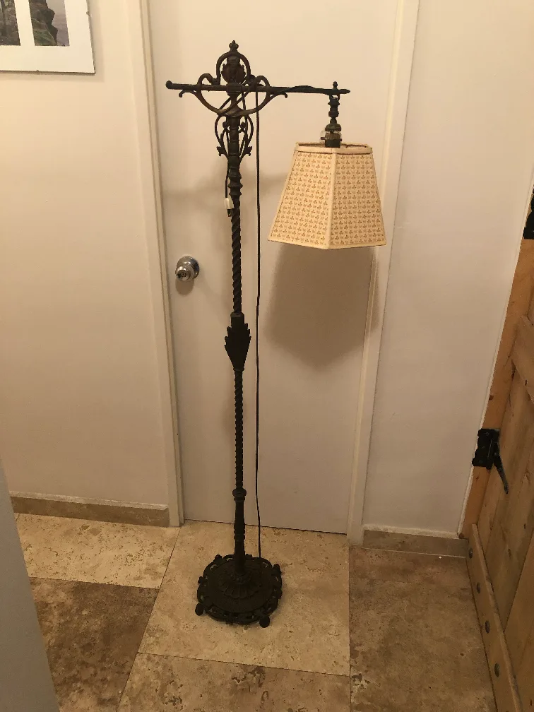 1920s Rembrandt Iron bridge Arm Floor lamp image indicator(2)