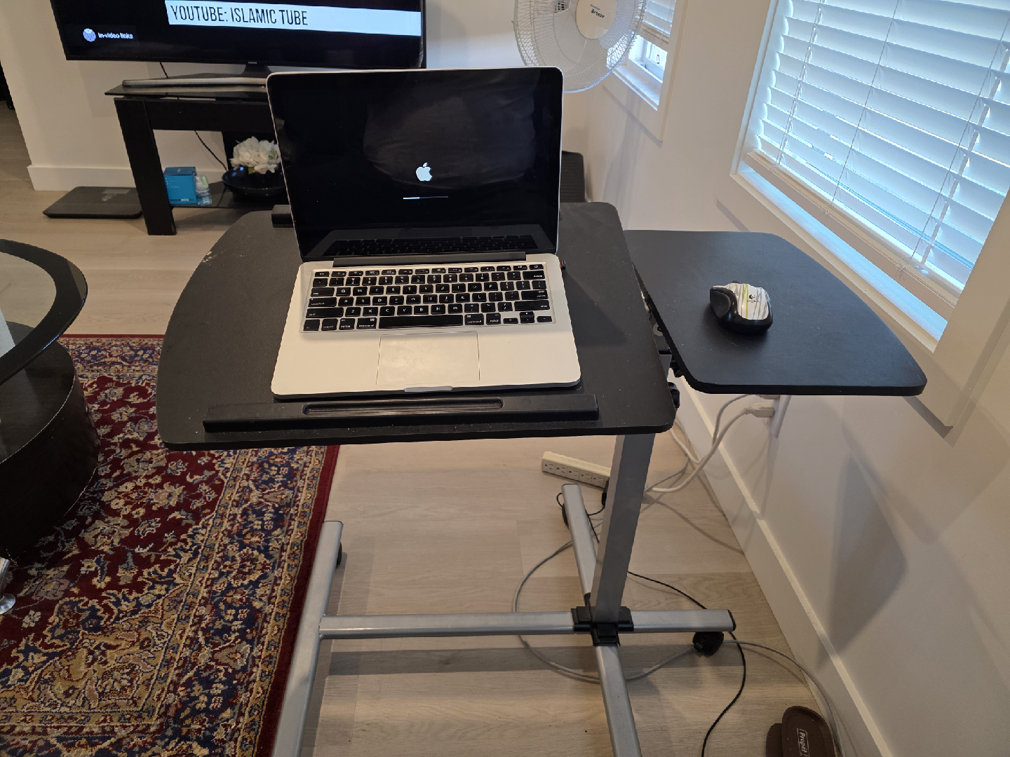 Rolling Laptop Desk with Mouse Pad