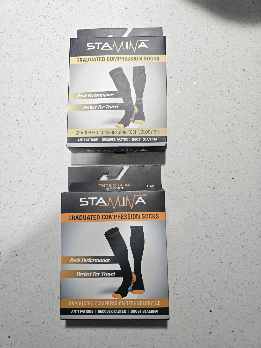 L/XL Physix Gear Sport Stamina Graduated Compression Soc