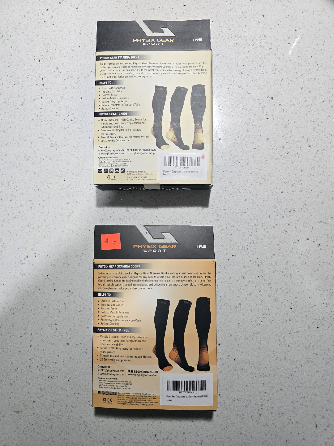 L/XL Physix Gear Sport Stamina Graduated Compression Soc - photo 2