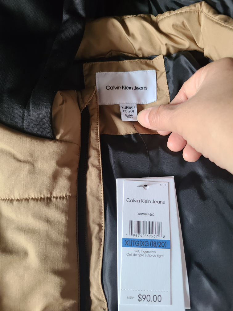 NWT Boys Calvin Klein Jacket - Size XLTG/XG (18/20) - photo 2