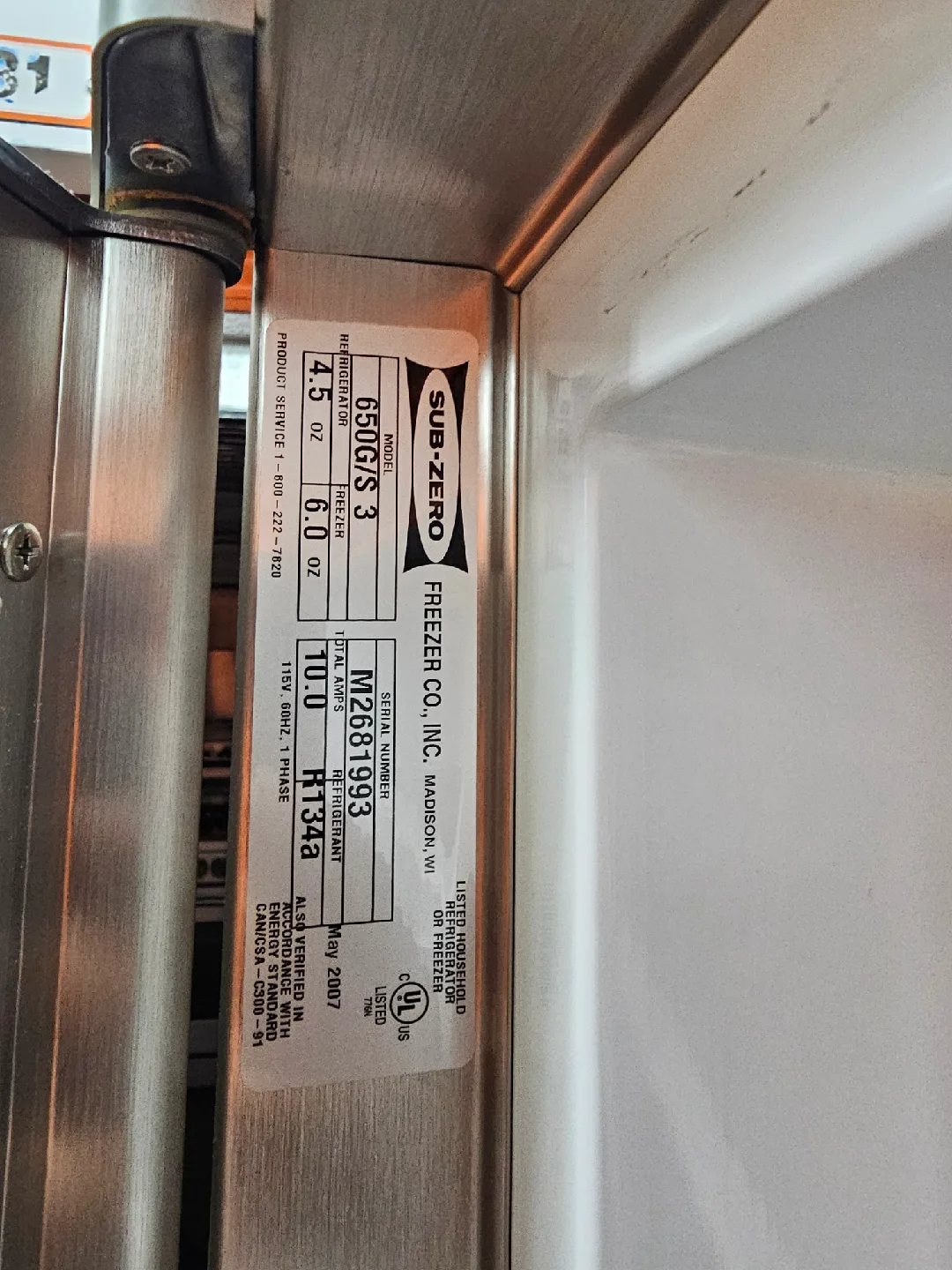 Sub-Zero 650G/S.3 Refrigerator/Freezer 36" image indicator(3)
