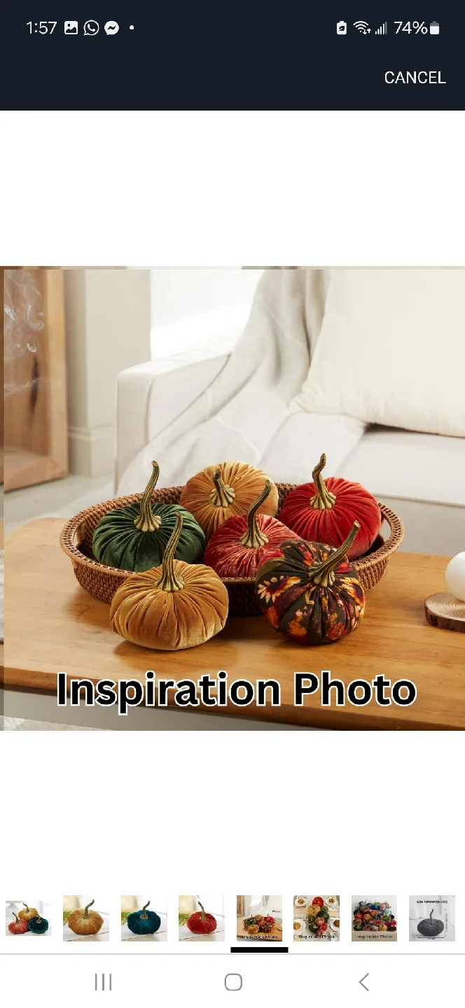 Velvet Pumpkins - Fall Decor image indicator(5)