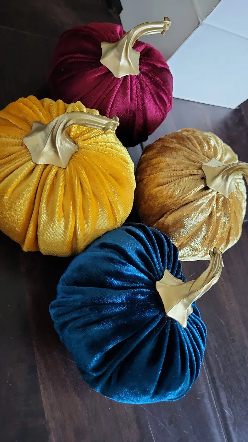 Velvet Pumpkins - Fall Decor image indicator(8)