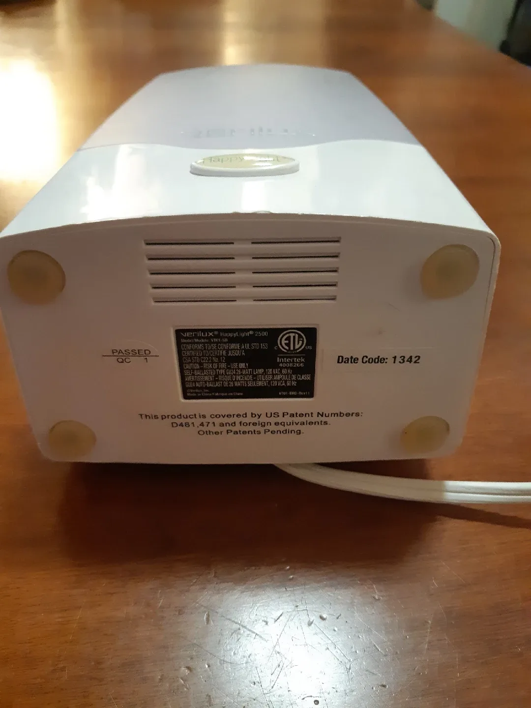 Verilux HappyLight 2500 Light Therapy Lamp image indicator(3)