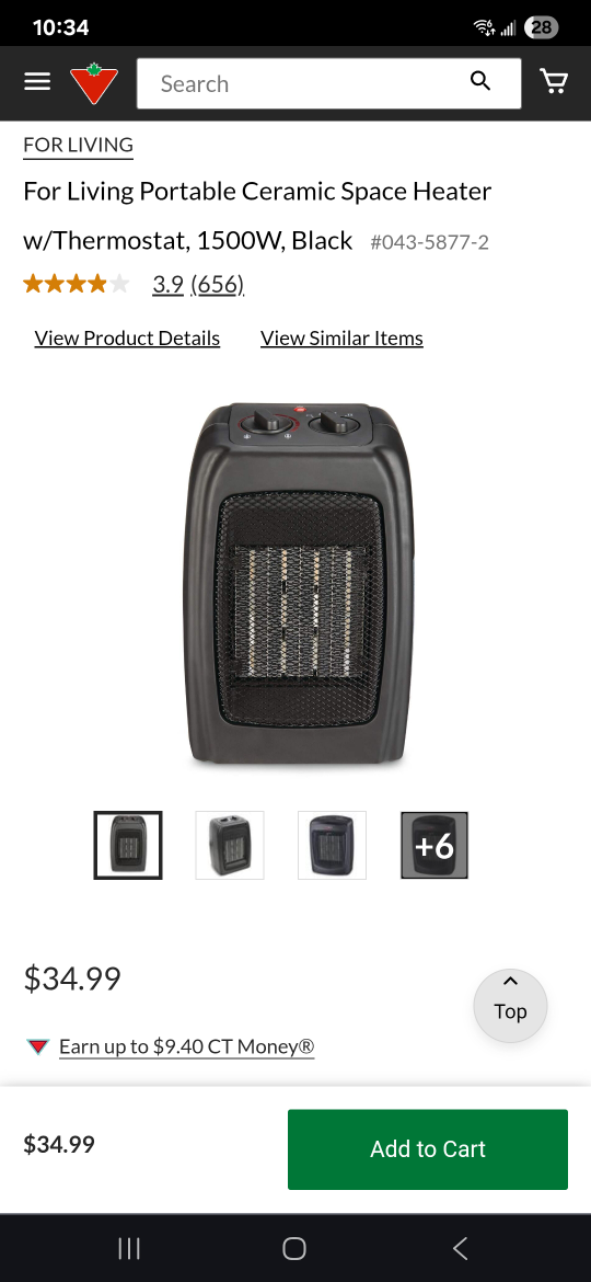 For Living Portable Ceramic Space Heater - photo 2