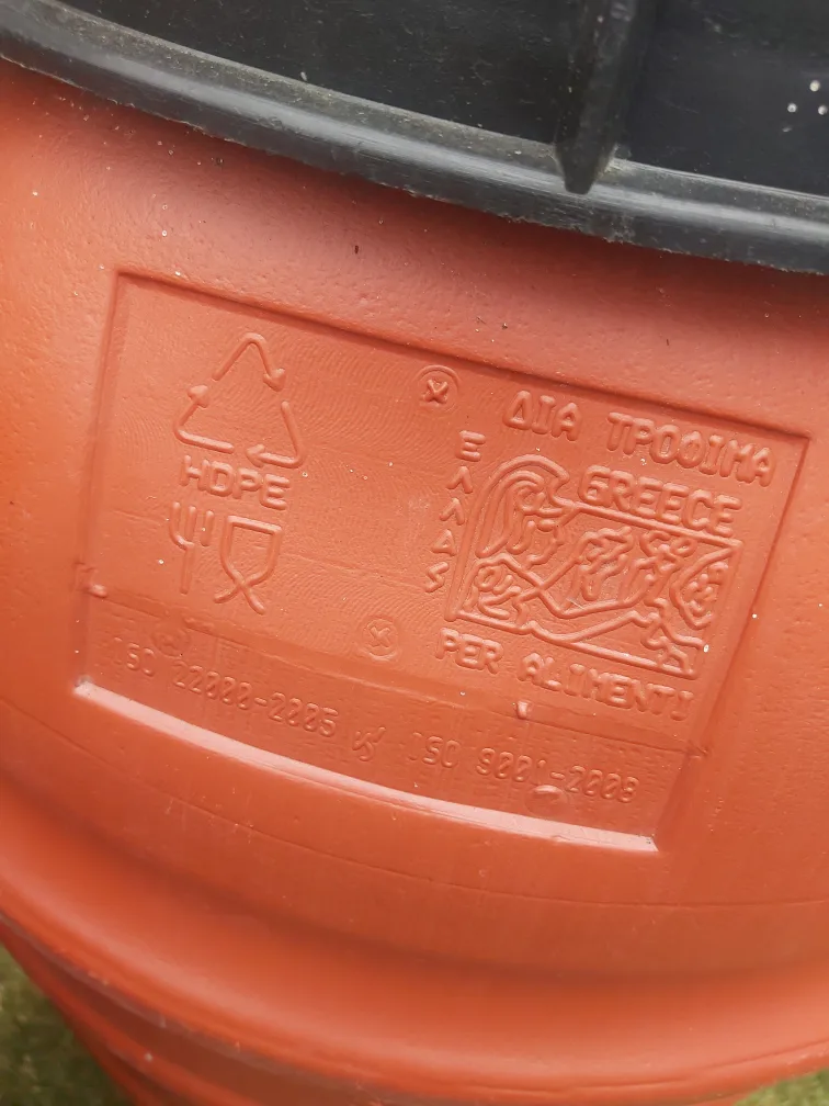 Two Orange Plastic Rain Barrels image indicator(3)