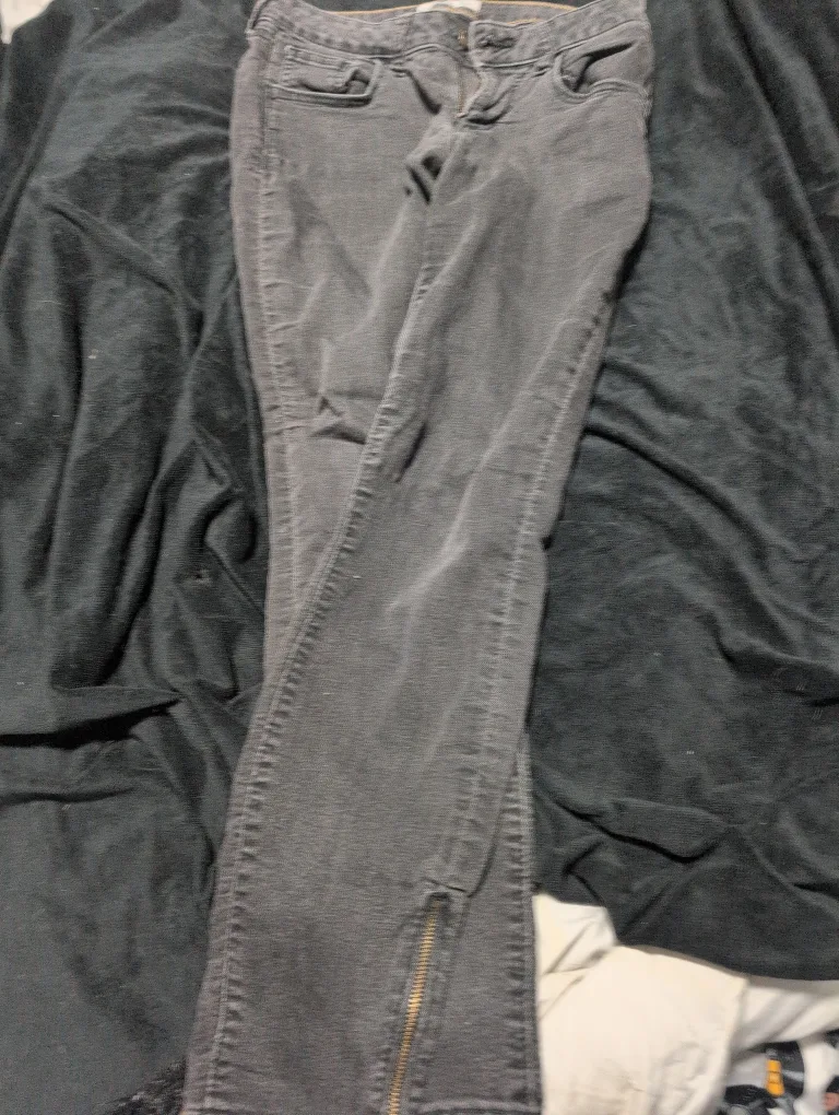 Grey Zipper Jeans old navy thumbnail