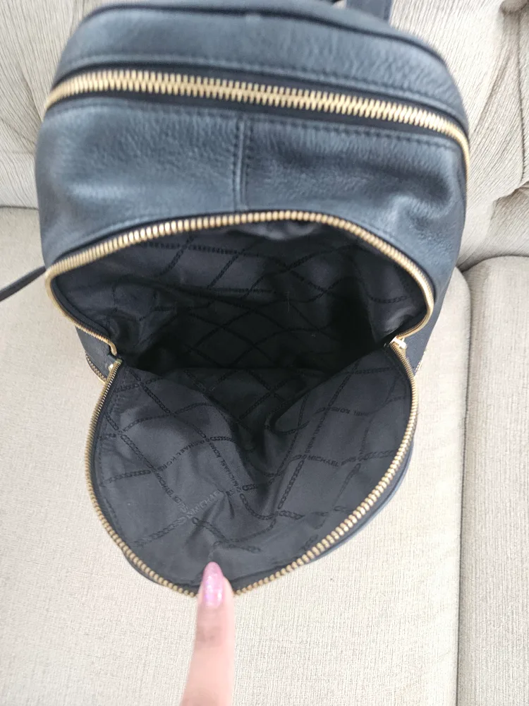 Authentic Michael Kors Black Backpack image indicator(7)