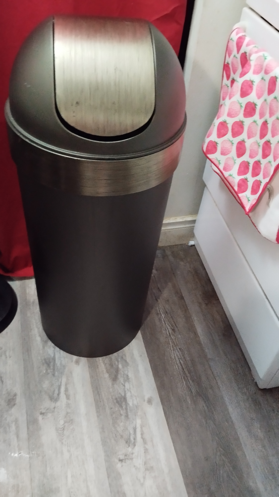 Grey Trash Can