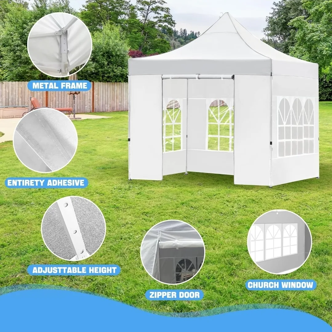 10ft x 10ft White Canopy Tent image indicator(4)