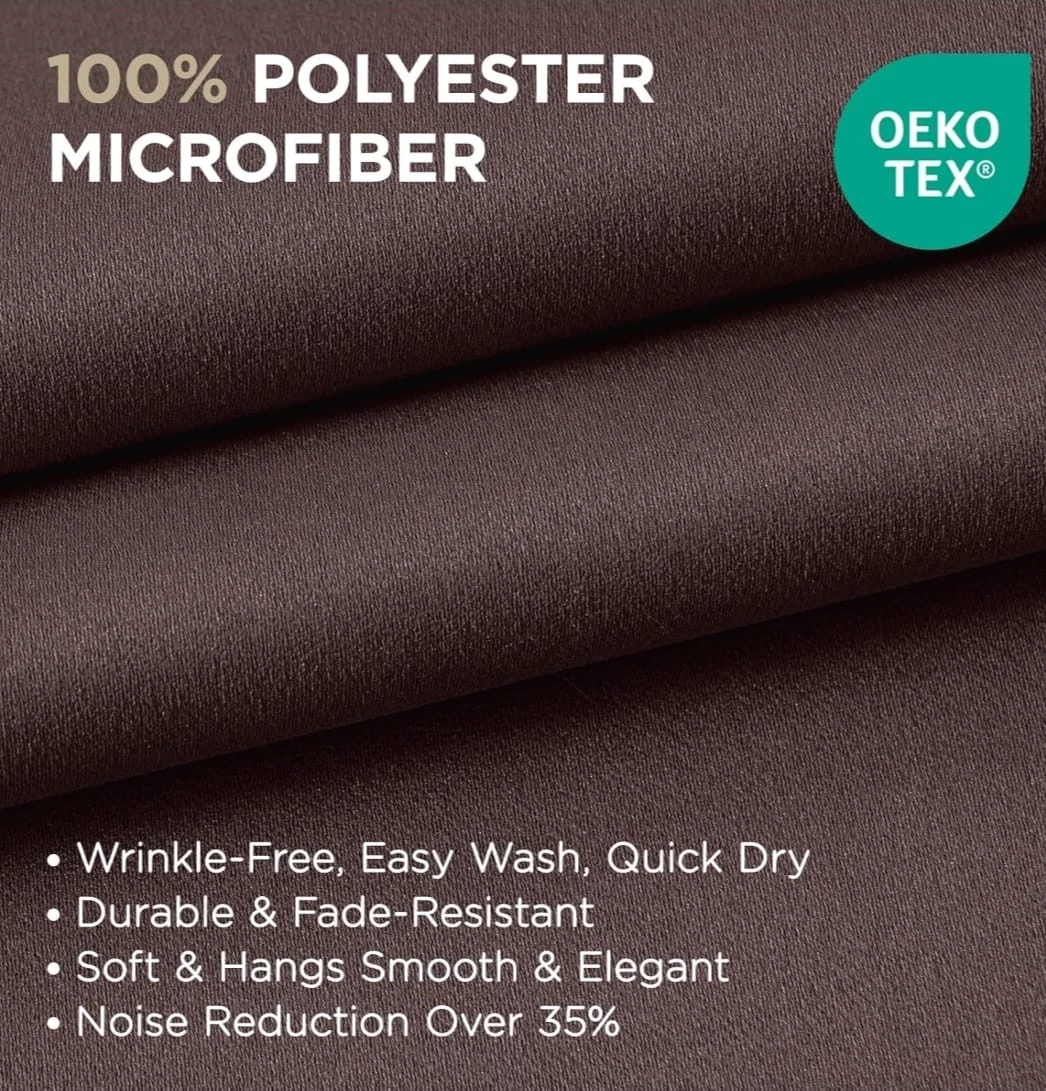 Brown Blackout Curtains - Thermal Insulated - photo 3