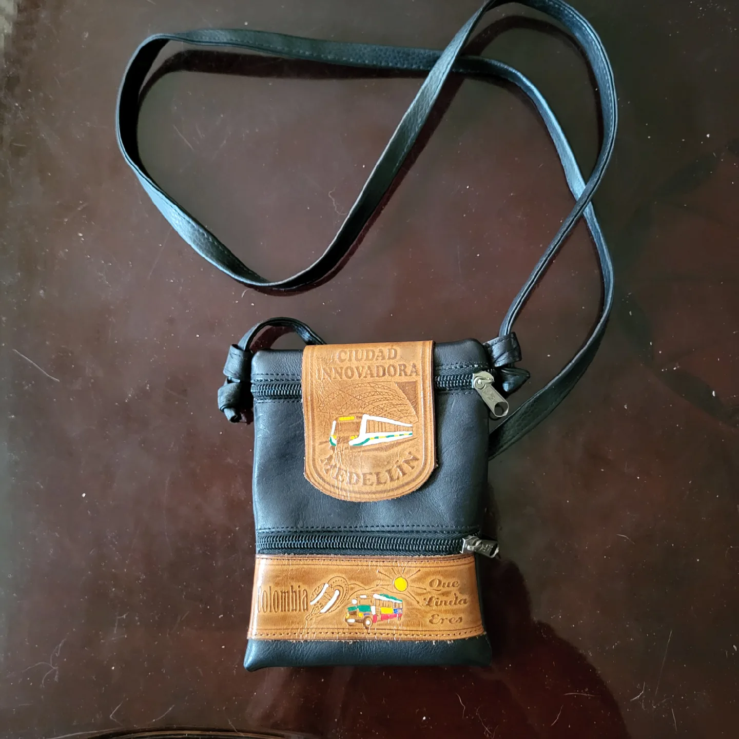 Leather Crossbody Bag - Black thumbnail