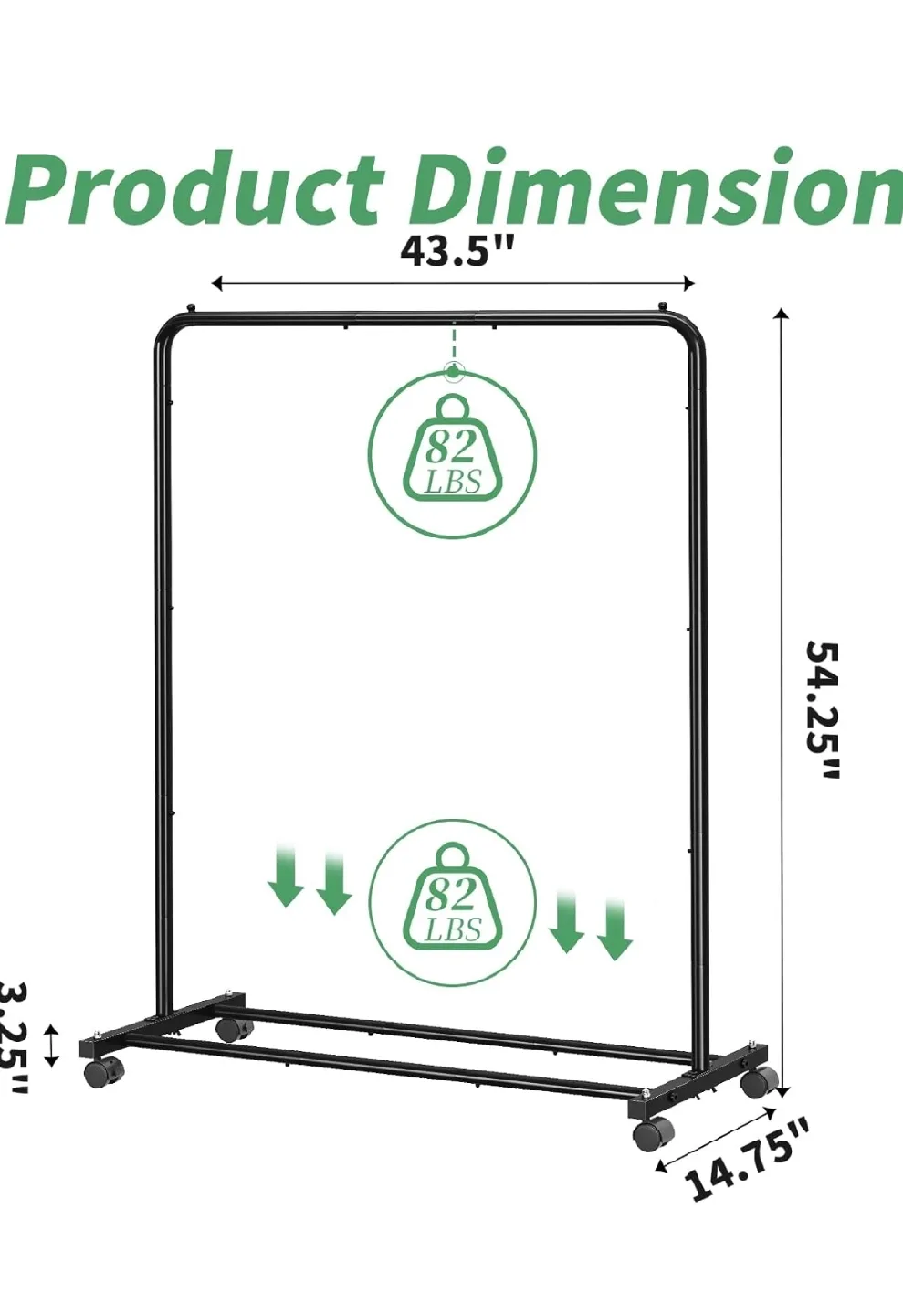 Rolling Clothes Rack - Heavy Duty thumbnail