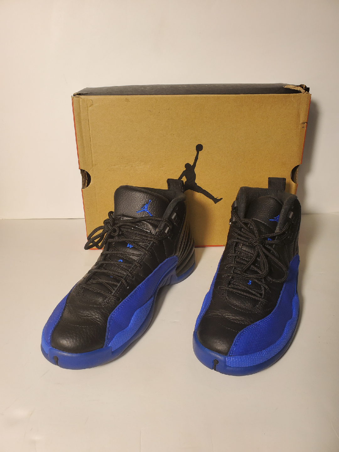 Men’s Jordan 12 Retro Black Game Royal W/Box 130690-014 Size 9.5