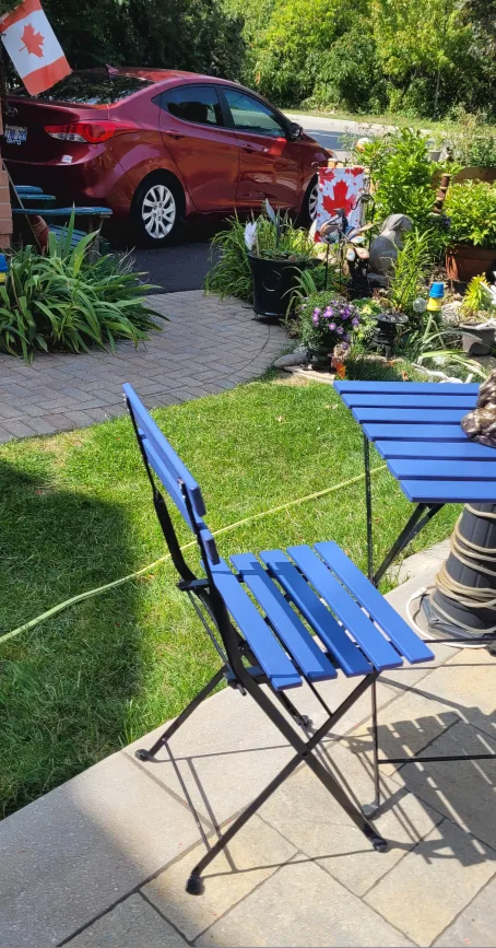 Blue Outdoor Bistro Set - Table and Chairs image indicator(4)