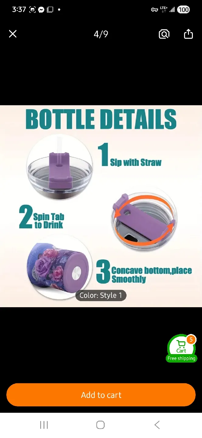 NEW Custom 40oz Purple Turtle Tumbler 🐢 💜 image indicator(4)