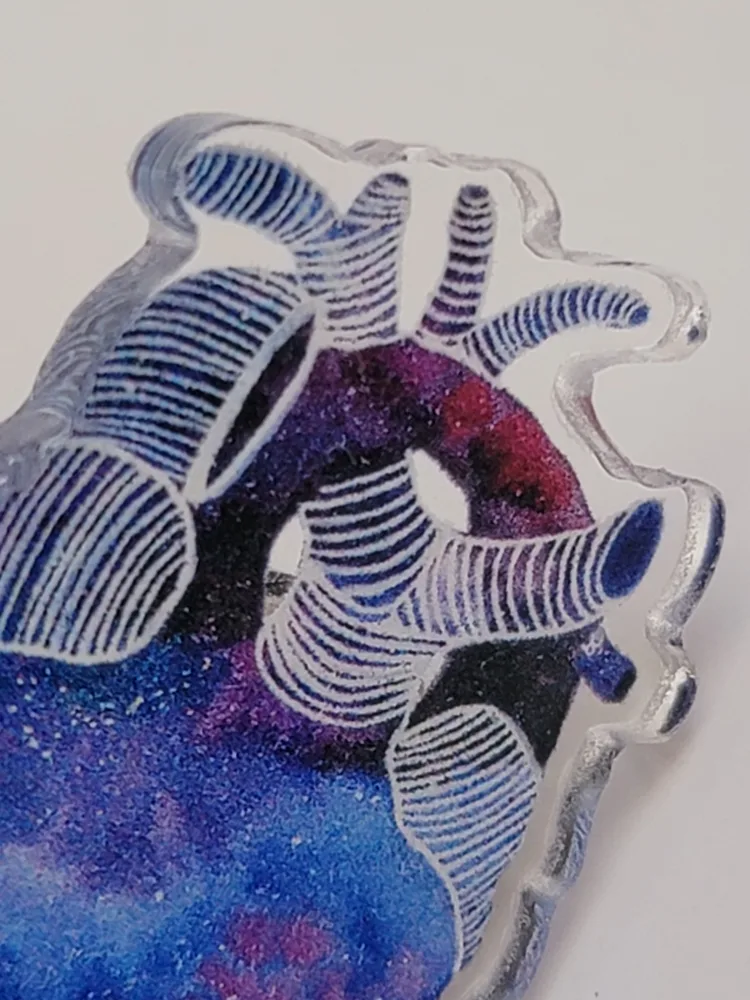 Anatomical Heart Pin - Galaxy Design image indicator(3)