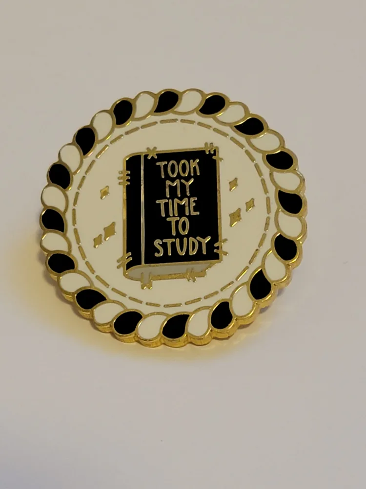 Mia Mouz Enamel Pin - Took My Time to Study thumbnail