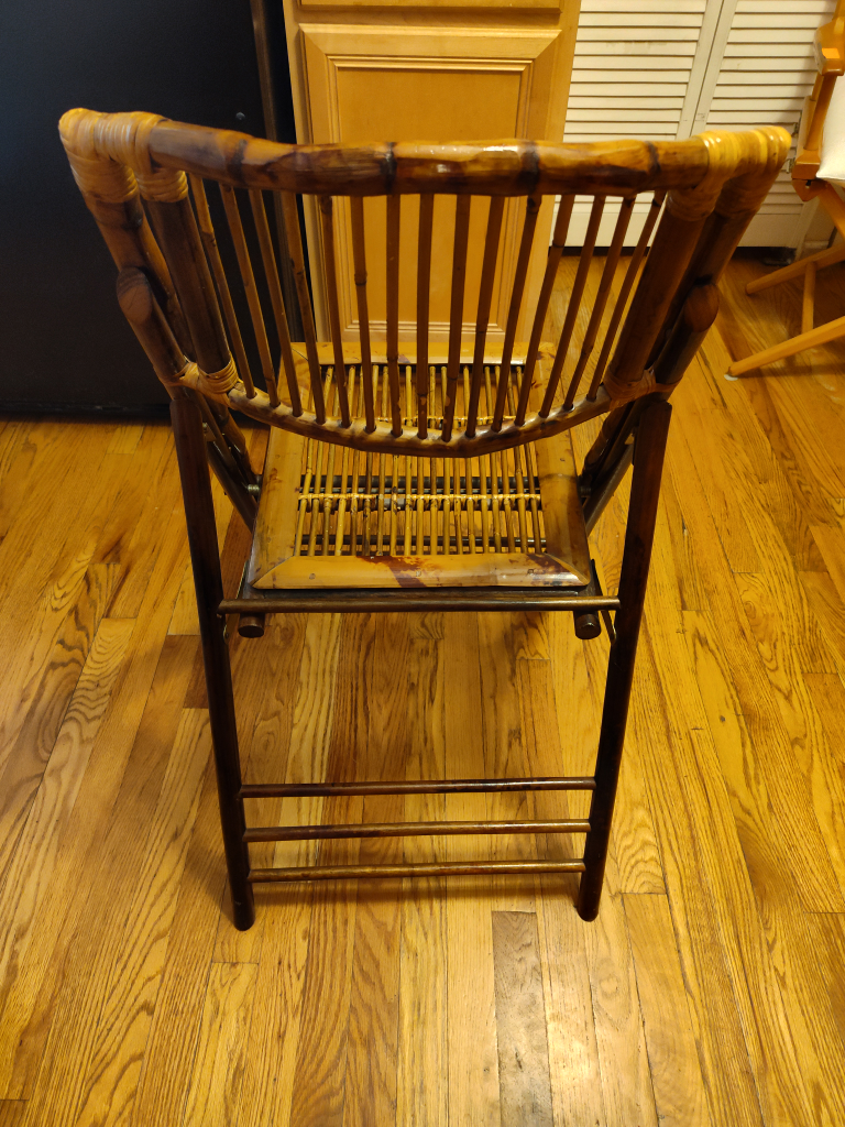 Vintage Bamboo Folding Chair - photo 4
