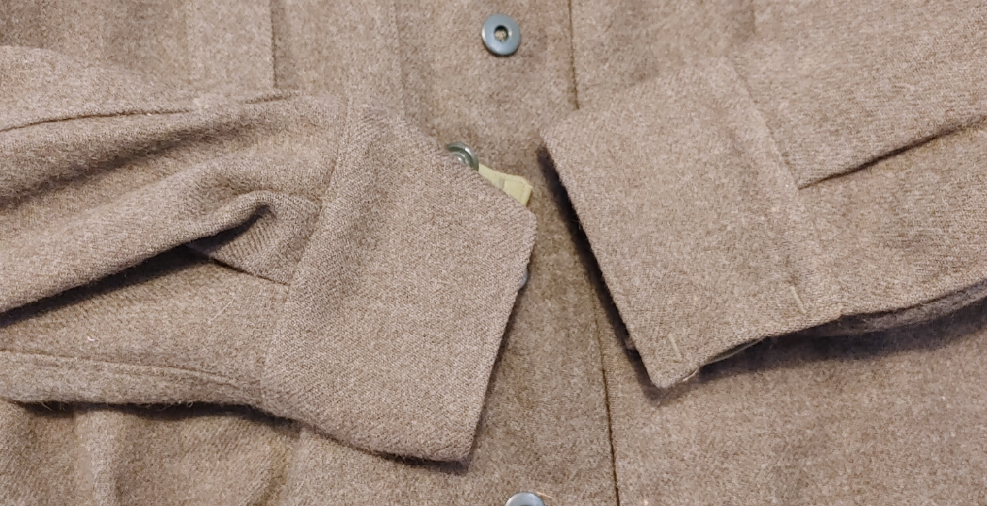 Vintage Wool Military Jacket - Olive Green - photo 3