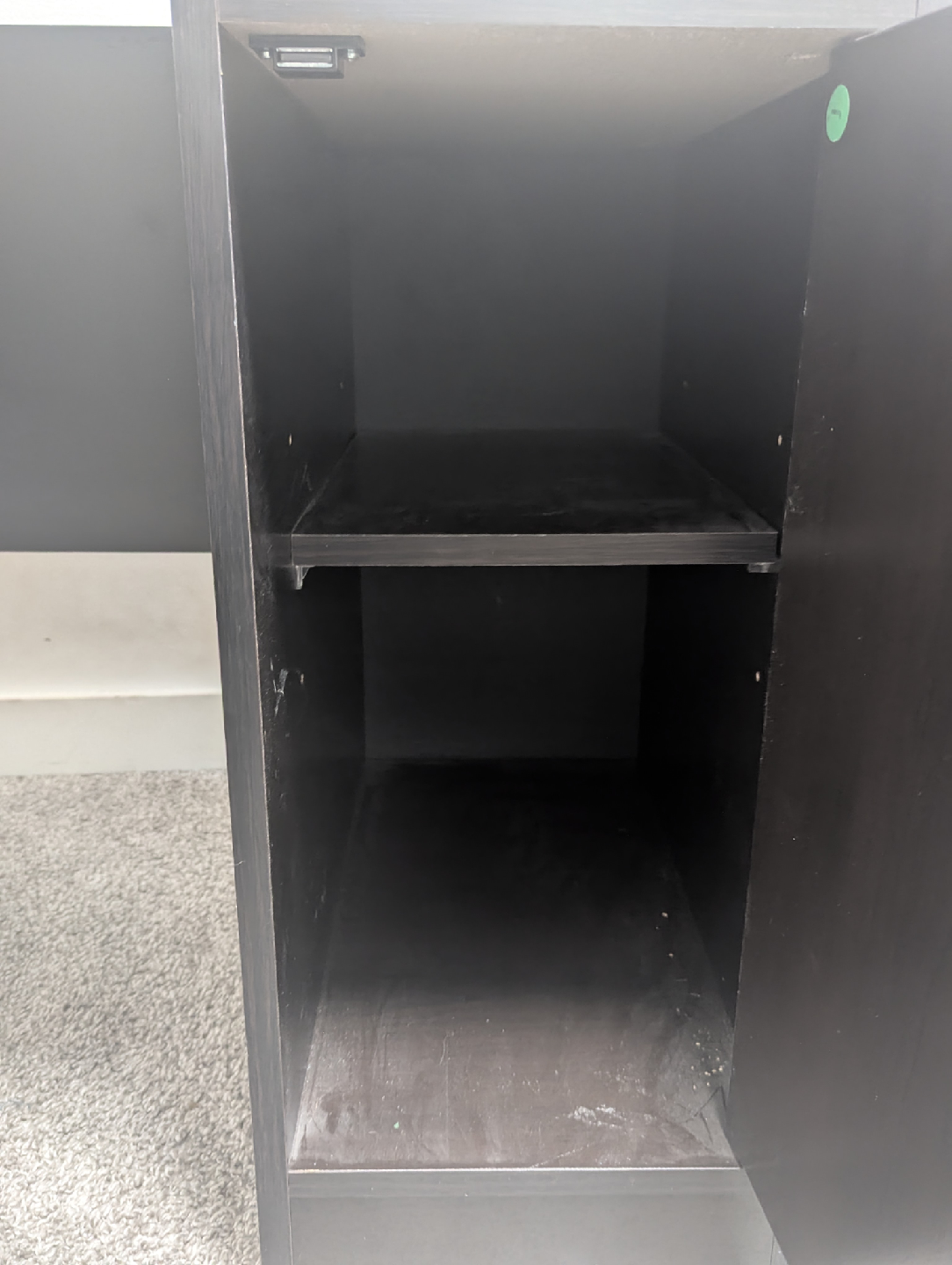 Small Black Desk with Cabinet - photo 5