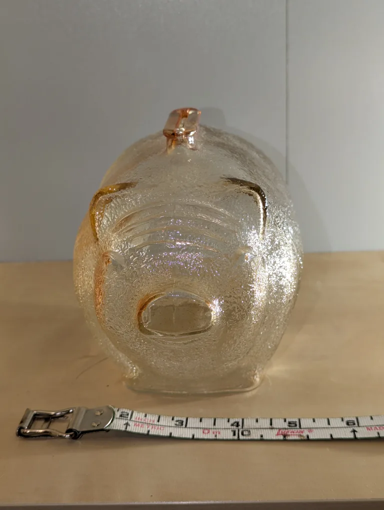 Vintage Iridescent Anchor Hawking Glass Piggy Bank image indicator(2)