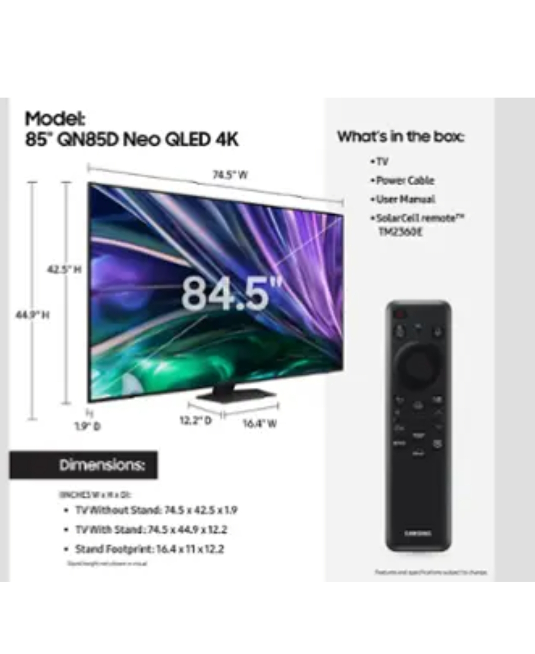 Samsung 85" QN90D Neo QLED 4K TV - photo 4