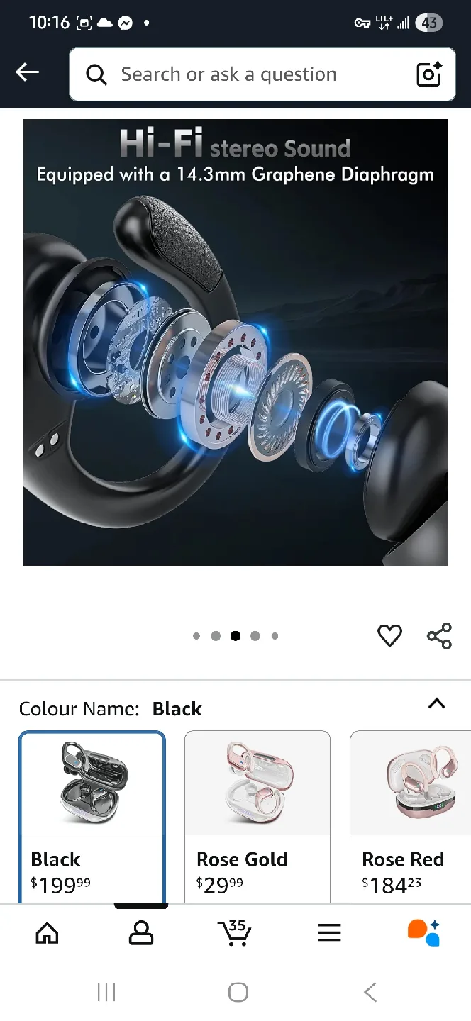 NEW Wireless Sport Earbuds Bluetooth 5.3 - Black 🎶 🎵 image indicator(4)