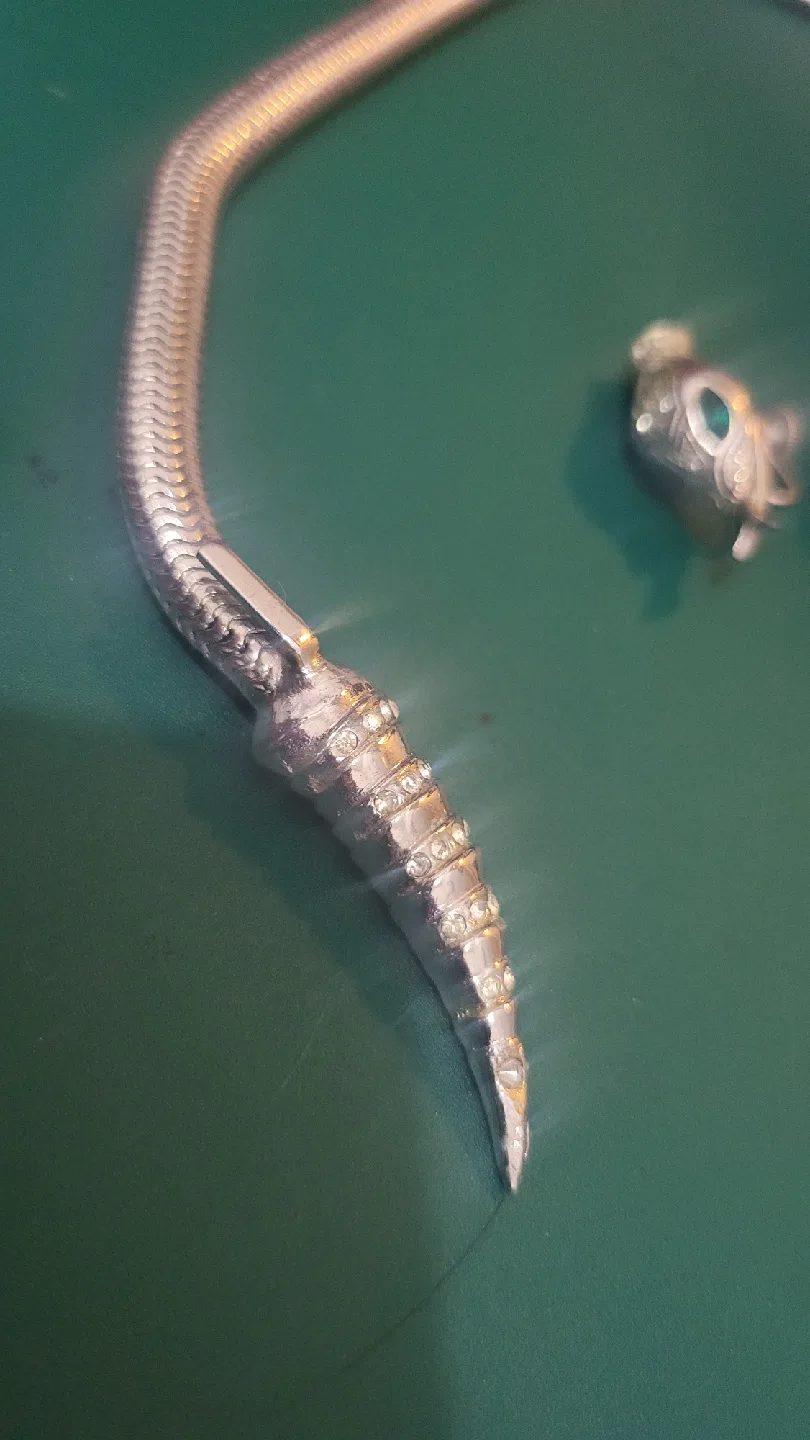 Vintage Snake Jewellery Set: Necklace, Bracelet, Earrings image indicator(4)