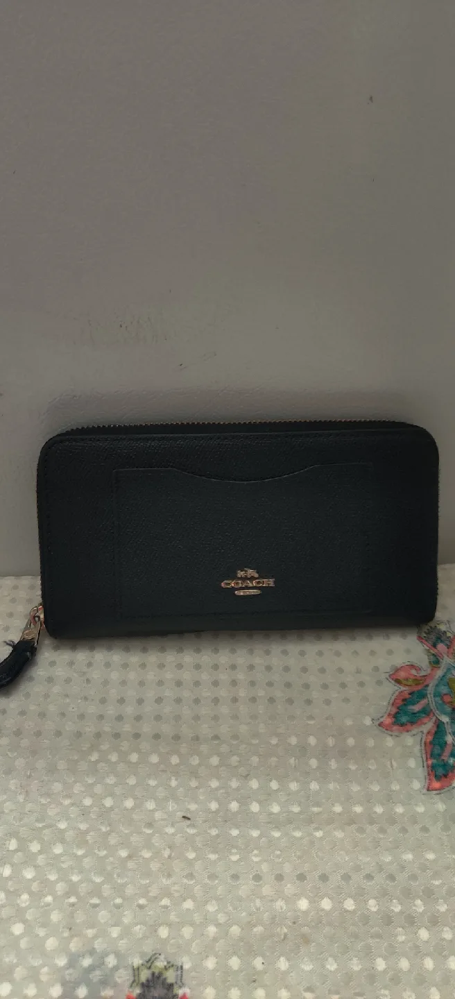 Coach Black Leather Wallet thumbnail