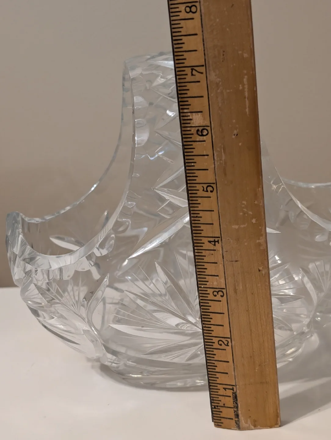 Crystal Basket with Handle ~8 inch diameter image indicator(2)
