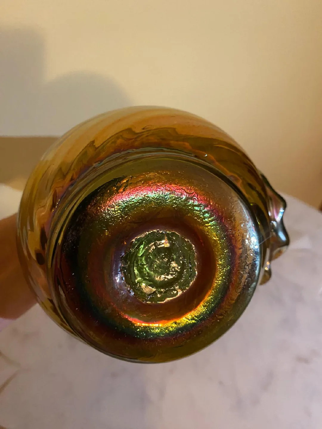 Vintage Iridescent Glass Pitcher image indicator(4)