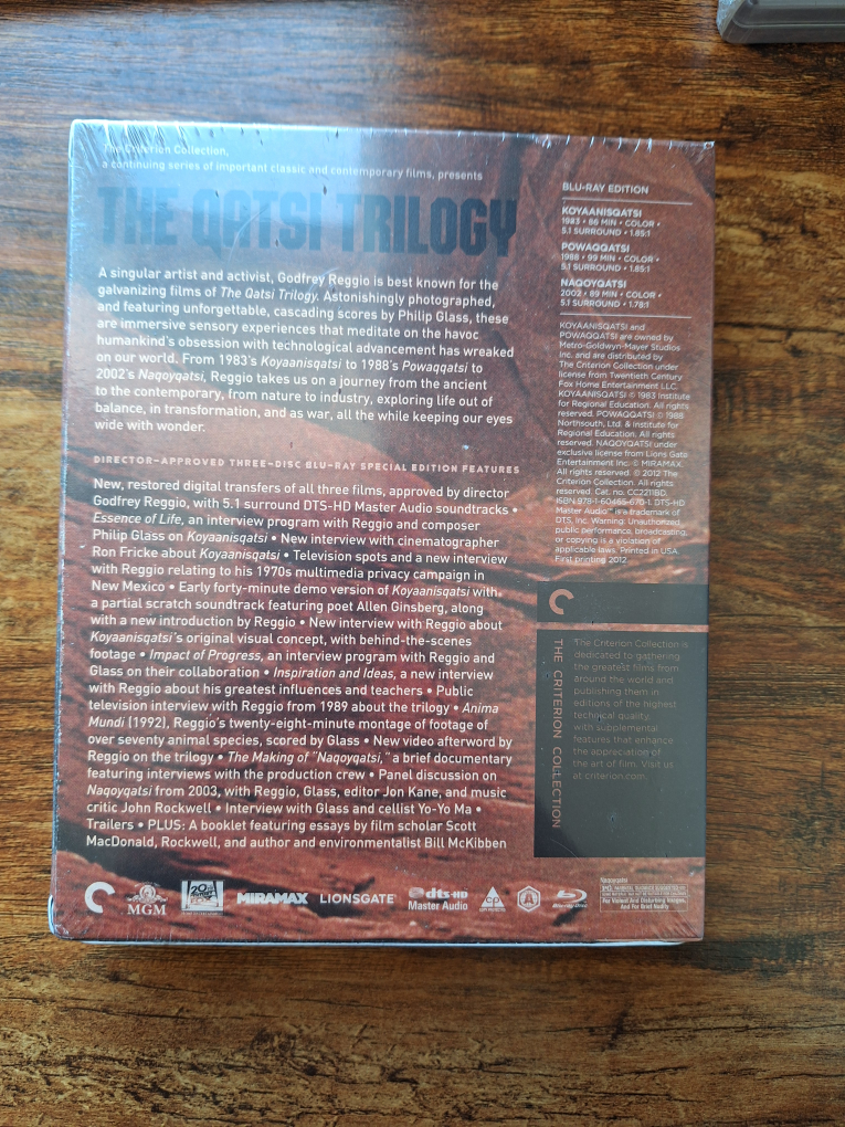 *BRAND NEW* The Qatsi Trilogy Criterion Collection Blu-Ray - photo 2