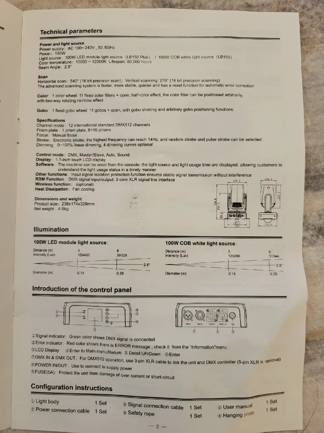 Big Dipper LB150 Plus Moving Head Beam Light image indicator(5)