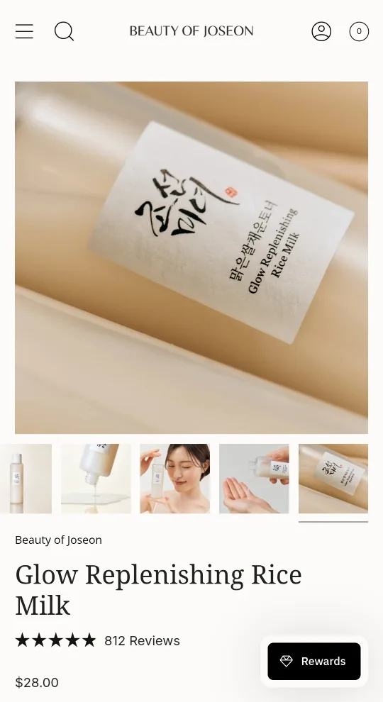 Beauty of Joseon Glow Replenishing Rice Milk thumbnail