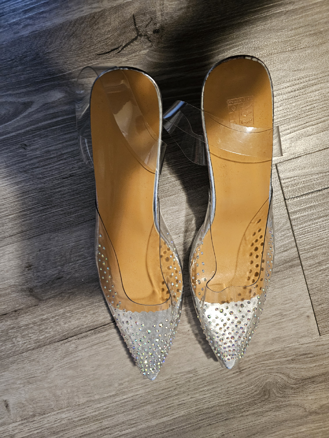 Rhinestone Clear Heels Size 41