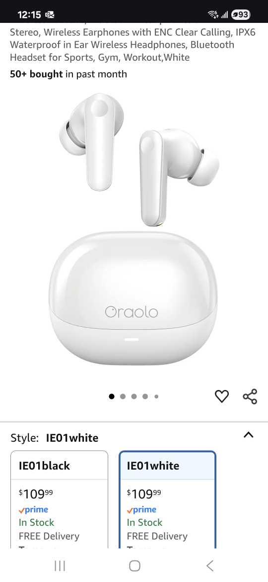 New Oraolo IE01 White Wireless Earbuds - photo 2