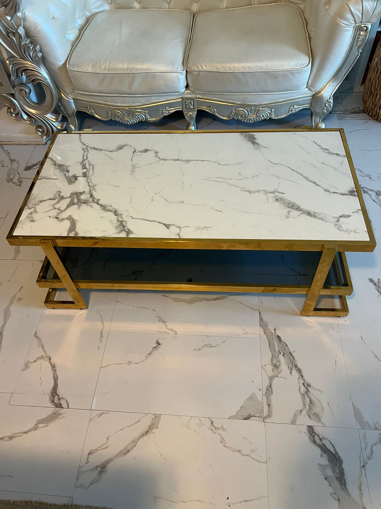 Marble & Gold Coffee Table - photo 2