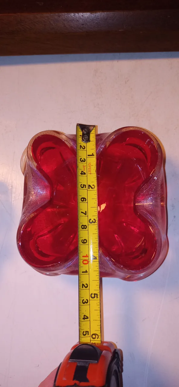 Genuine Murano Art Glass Bowls - Red & Gold image indicator(7)